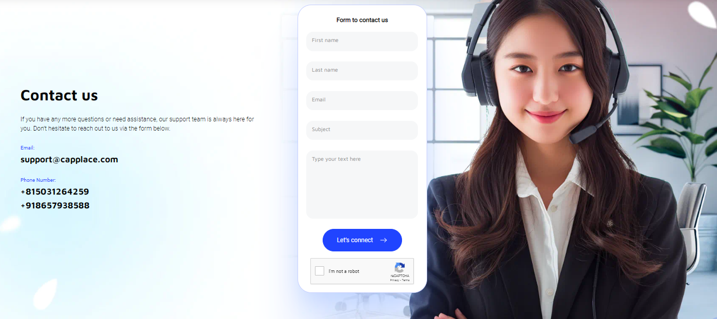 Análise do CapPlace 2025 6 Suporte ao cliente CapPlace