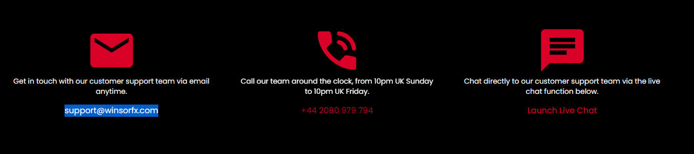 Winsorfx Review Forex Broker & Trading Markets, Legit or a Scam 3 Winsorfx Customer Support